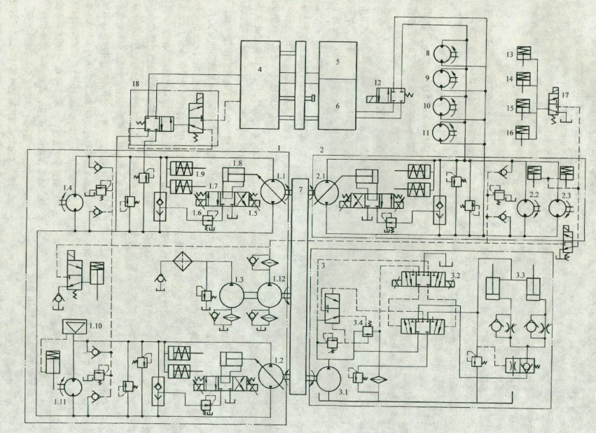 雙并回轉起貨機的液壓系統(tǒng)